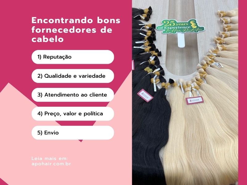 Aspectos a serem considerados ao escolher um fornecedor de cabelo