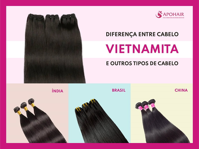 Diferença Entre o Cabelo Vietnamita e Outros Tipos de Cabelo