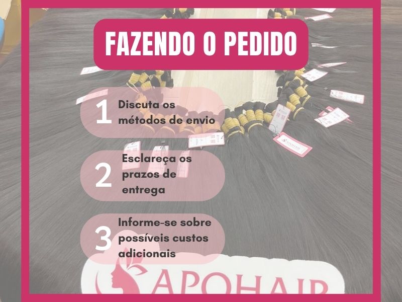 Observações importantes ao fazer um pedido