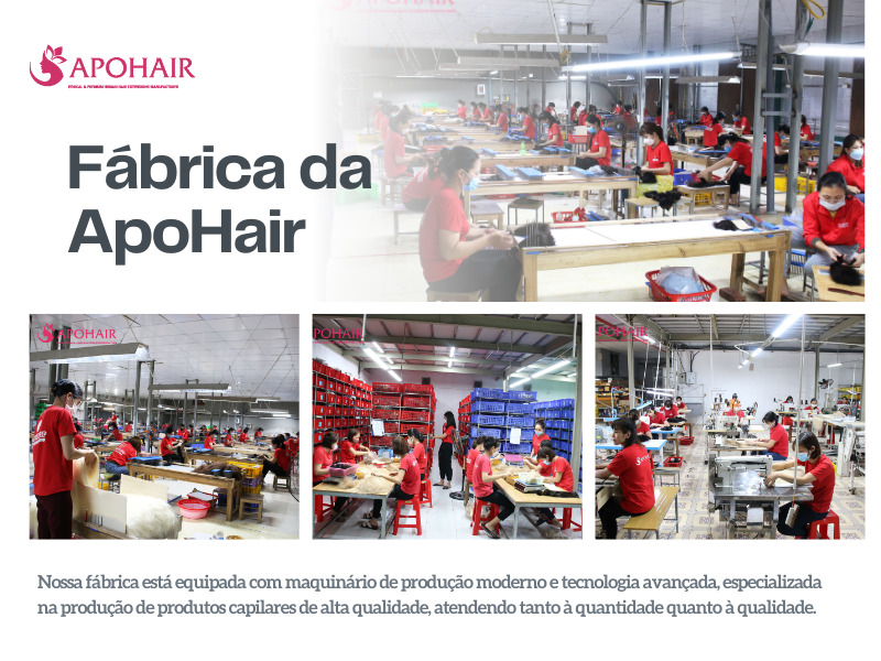 A fábrica da ApoHair possui mais de 10 hectares e mais de 1.000 trabalhadores altamente qualificados.